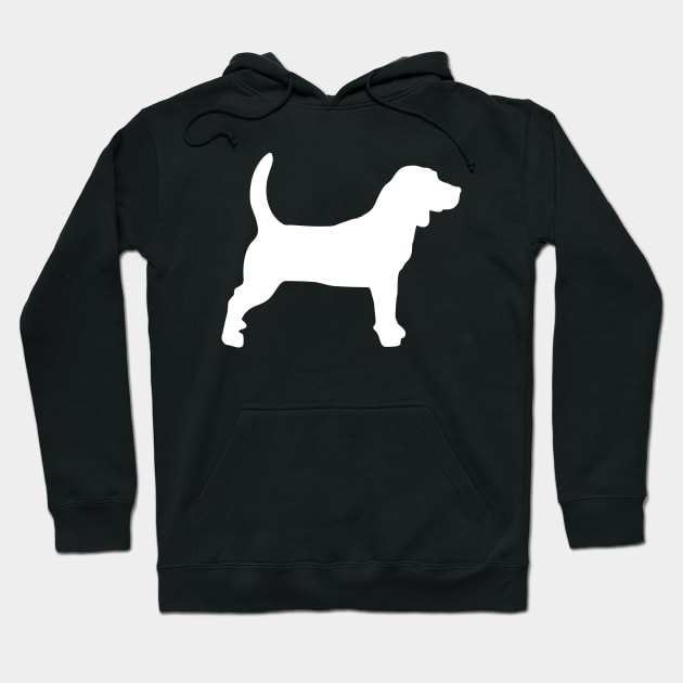 White Beagle Silhouette Hoodie by XOOXOO